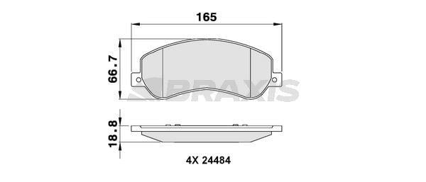 ON FREN BALATASI TRANSIT V347 06 /> V347 155PS A.CEKER 11 /> VW AMAROK 2.0TDI 10> FISLI
