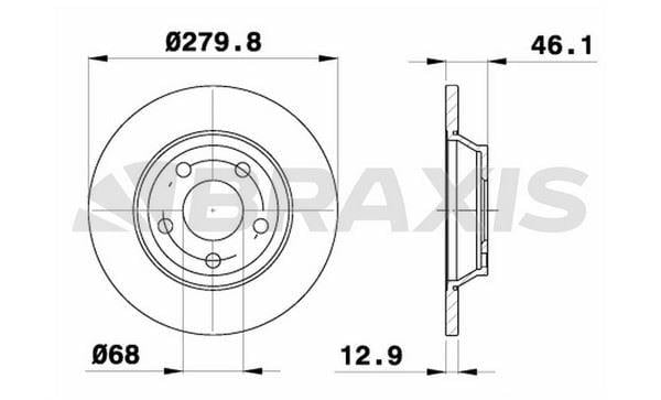 ON FREN DISK AYNASI A4 1.6 / 1.9TDI A4 AVANT 1.6 / 1.8 20V / 1.9TDI 95