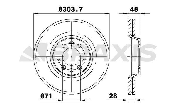 ON FREN DISK AYNASI C5 III P407 DW10BTED4 (2.0 16V) EXPERT III JUMPY III SCUDO III HAVALI 1.6HDI 2.