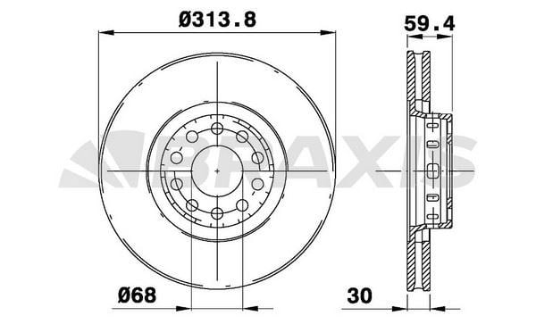 ON FREN DISK AYNASI HAVALI AUDI 100 S4 TURBO A6 S6T 4.2 A8 2.8 / 3.0V / 3.7 / 4.2 / 2.5TDI 91 / 98