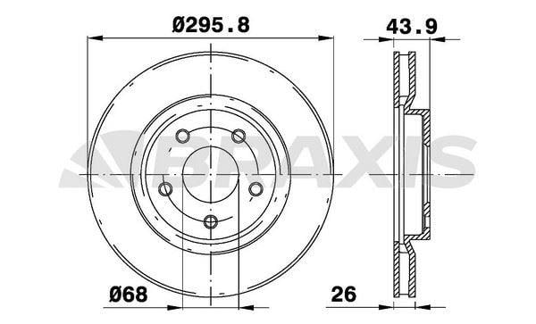 ON FREN DISK AYNASI HAVALI QASHQAI 07>12 X TRAIL 08>12 KOLEOS 08> 296X5