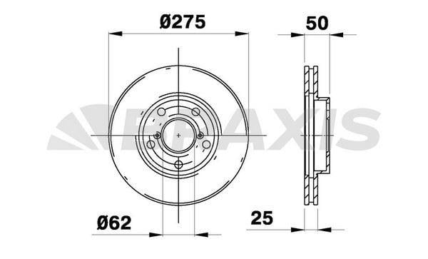 ON FREN DISK (AYNASI) HAVALI TOYOTA RAV 4 00-05 (275X5)