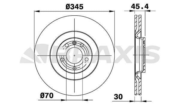 ON FREN DISK AYNASI HAVALI VECTRA C 2.8 V6 TURBO 08 / 05> SIGNUM 2.8 V6 TURBO 08 / 05>