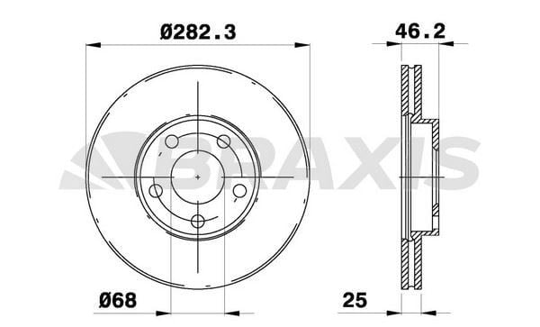 ON FREN DISK AYNASI PASSAT 1.6 / 1.8 / 1.9 / 2.3 96>00 1.6 00>05