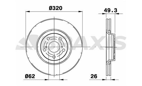 ON FREN DISK (AYNASI) TOYOTA AVENSIS VERSO 2.0 D4D 2.2 D4D 08-18 (320X5)
