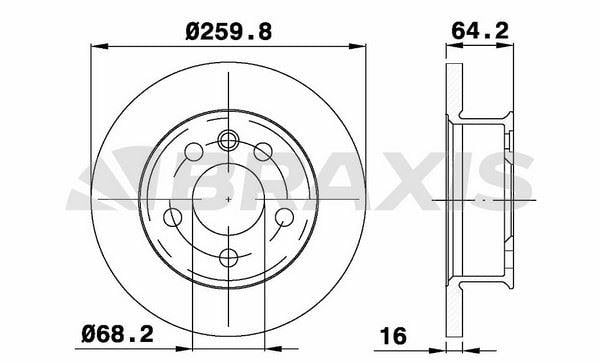 ON FREN DISK AYNASI TRANSPORTER T4 1.8 / 1.9D / TD / TDI 2.0 / 2.4D / 2.5 2.5TDI / 2.8 CARAVELLE 90>97