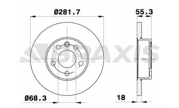 ON FREN DISK AYNASI TRANSPORTER T4 1.8 1.9 1.9TD 2.0 2.4D 2.5TDI 2.8 2.8TDI 96>