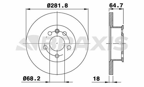 ON FREN DISK AYNASI TRANSPORTER T4 1.8 1.9D / TD / TDI 2.0 / 2.4D / 2.5 / 2.5TDI 2.8 90>