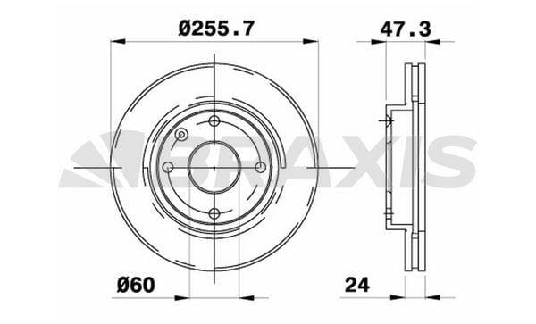 ON FREN DISKI HAVALI 4 BIJON 256MM LACETTI 05>