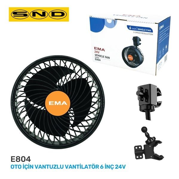 OTO İÇİN VANTUZLU VANTİLATÖR 6 İNÇ 24V