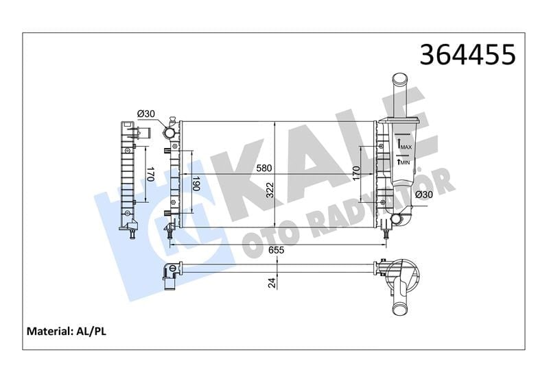 RADYATÖR FİAT PUNTO   53601