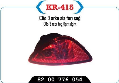 TAMPON SİS FARI ARKA SAĞ CLIO III HB