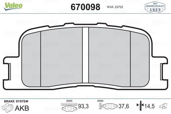 FREN BALATASI ARKA CAMRY 2.0 2.4 3.0 01>06 LEXUS ES 300 3.0 01>06