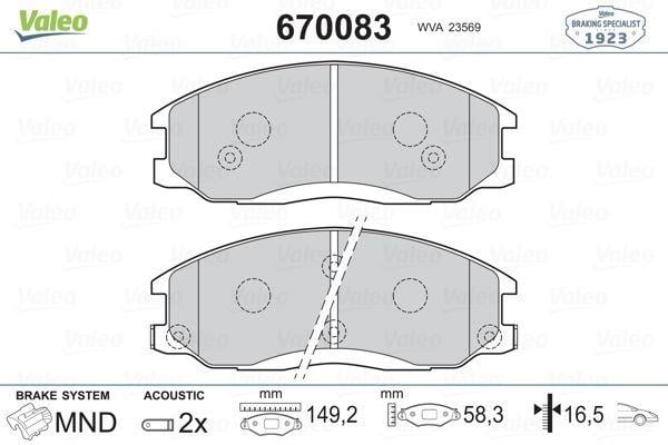 FREN BALATASI ÖN SANTAFE 01>06 TRAJET 99> SSANGYONG ACTYON 08>12-KYRON 08>12-REXTON 12>
