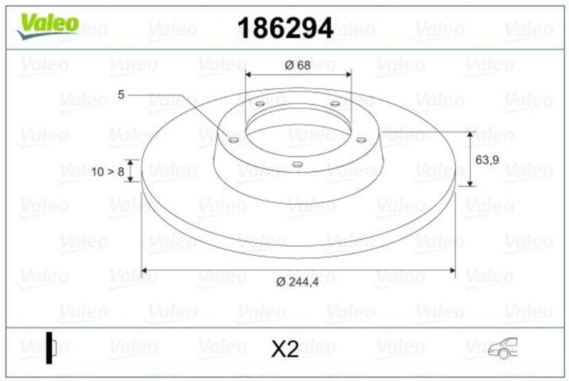 FREN DİSKİ ARKA TAKIM AUDI 100 2.0, 2.0 16V, 2.3, 