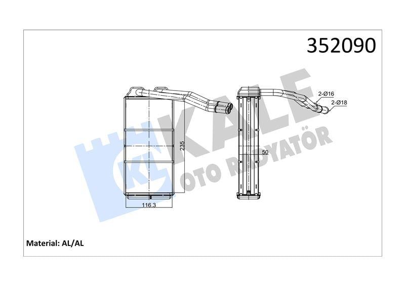 KALORİFER FREELANDER 1.8 16V 2.0 TD4 97> JEF100150