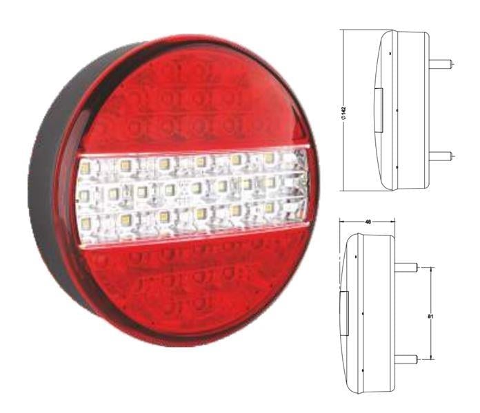 LED HAMBURGER STOP LAMBASI SARI - KIRMIZI - BEYAZ