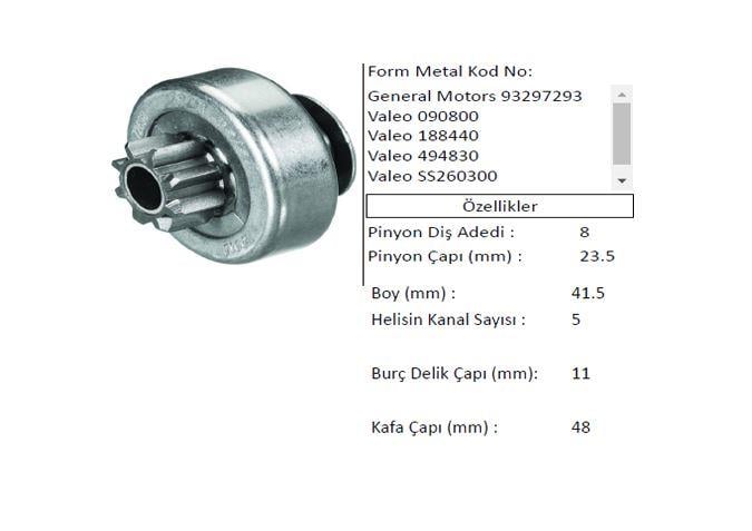 MARŞ DİŞLİSİ CLIO MEGANE 8D 1.4 1.5 MOTOR BENZİNLI VALEO