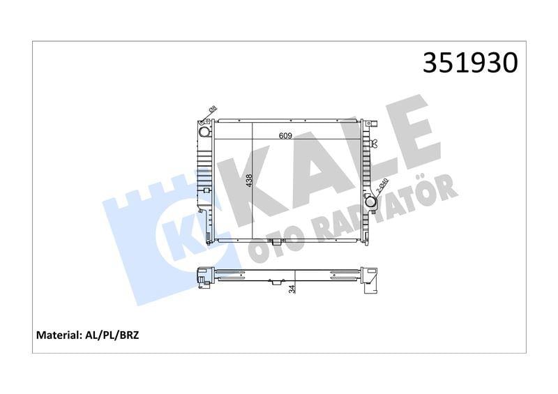 RADYATÖR BMW 5 E34 87>93 7 E32 85>92 1468082 1468085 1723689 17111468082 17111468085 17111723689 17112226336 17111709458