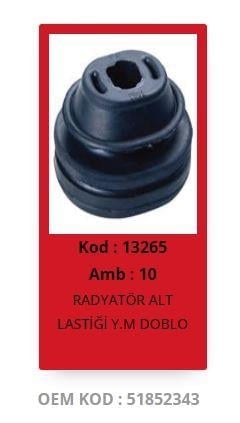 RADYATÖR LASTİĞİ ALT DOBLO YM