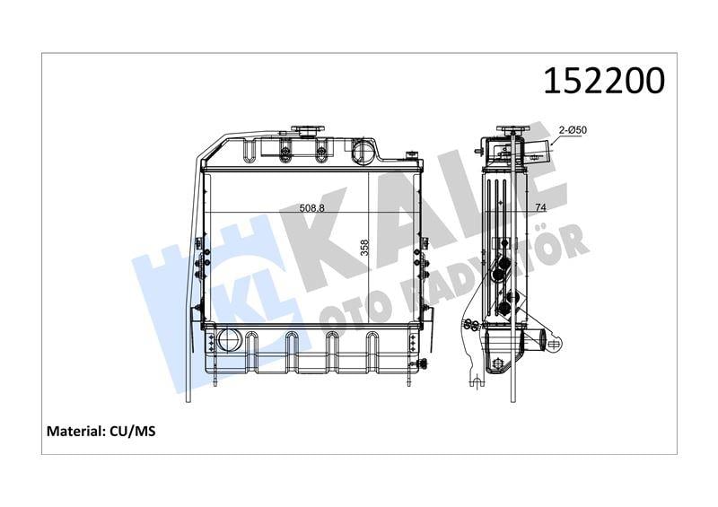 RADYATOR MF-UTA 3050/3060 4 SIRA PT