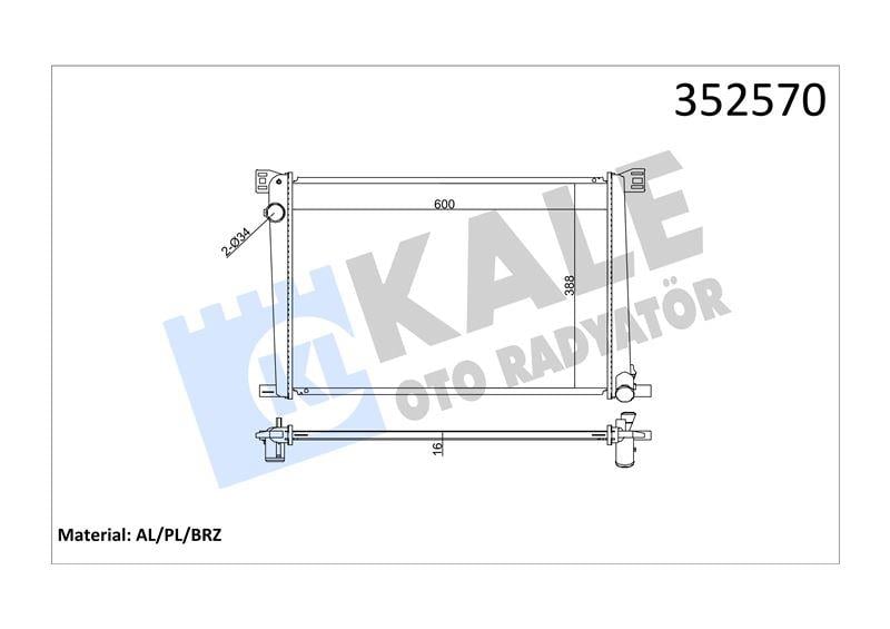 RADYATÖR MINI ONE MINI COUNTRYMAN MINI CLUBMAN MINI PACEMAN 1.6 09> 7535099 17117535099 17118675266
