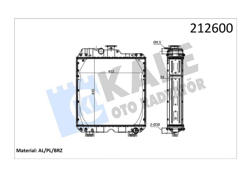 RADYATOR NEWHOLLAND STRADDLE 54/TT 55.46 AL/BRZ