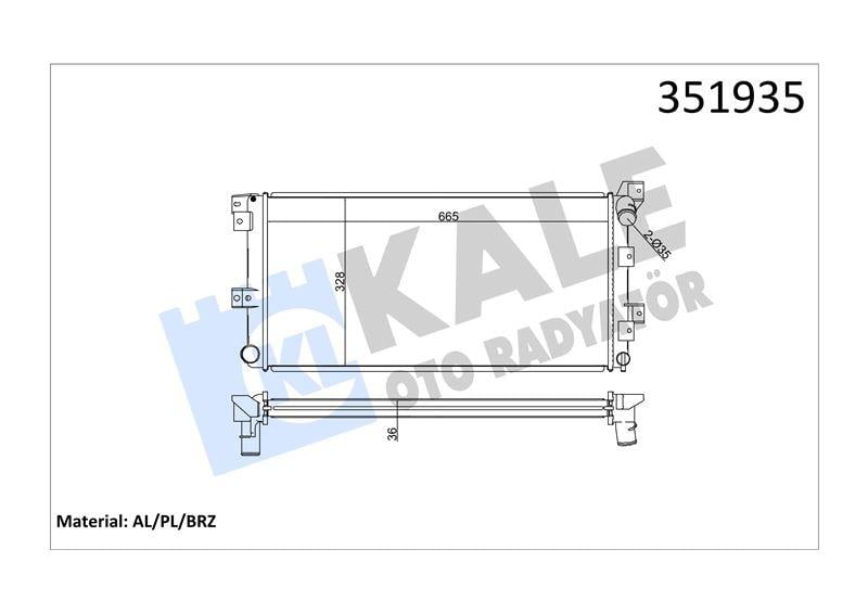 RADYATÖR VOYAGER DODGE CARAVAN 2.5TD 96> 4798013 K4798013
