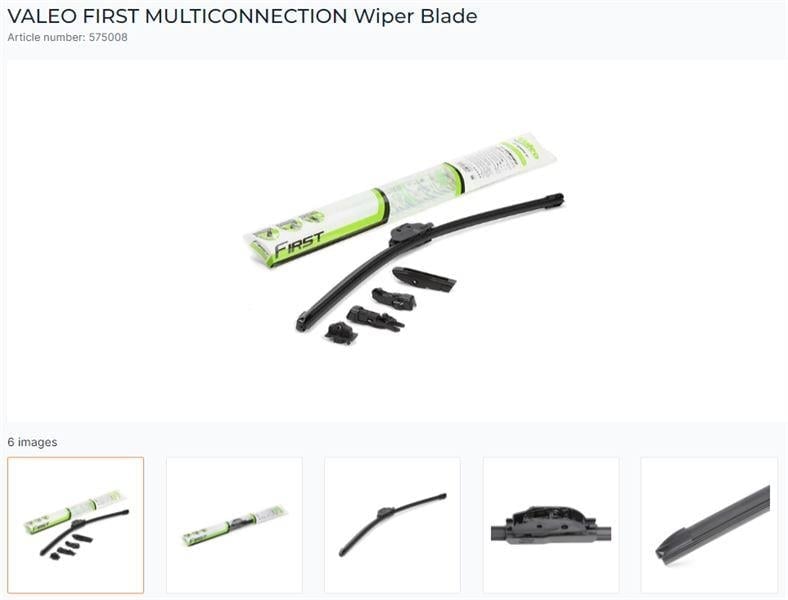 SILGI SÜPÜRGESI VALEO FIRST MULTICONNECTION FLAT BLADE VFB60 1 ADET 600 MM 