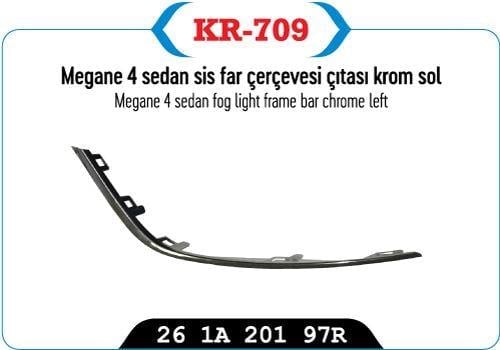 SİS FAR ÇERÇEVESI KAPAĞI ÇITASI KROM SOL MEGANE IV SEDAN MODEL