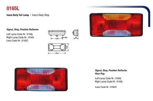 STOP LAMBASI IVECO DAILY PICK-UP KAMYON 05> SOKETLI 610740 610741