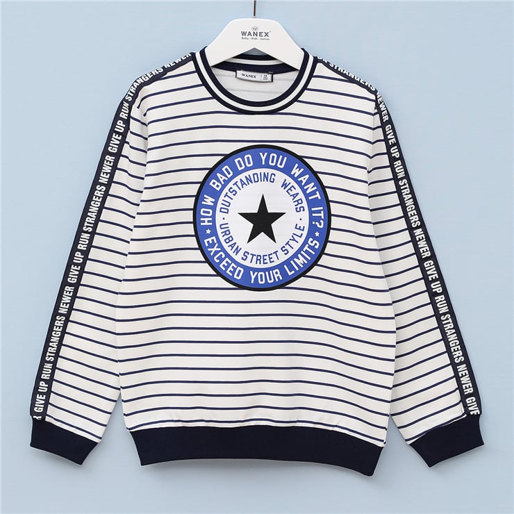 Erkek Çocuk Uzun Kol Kalın Sweatshirt - 15720
