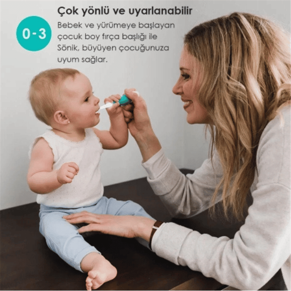 Bblüv Sönik Baby and Childrens Toothbrush - Green