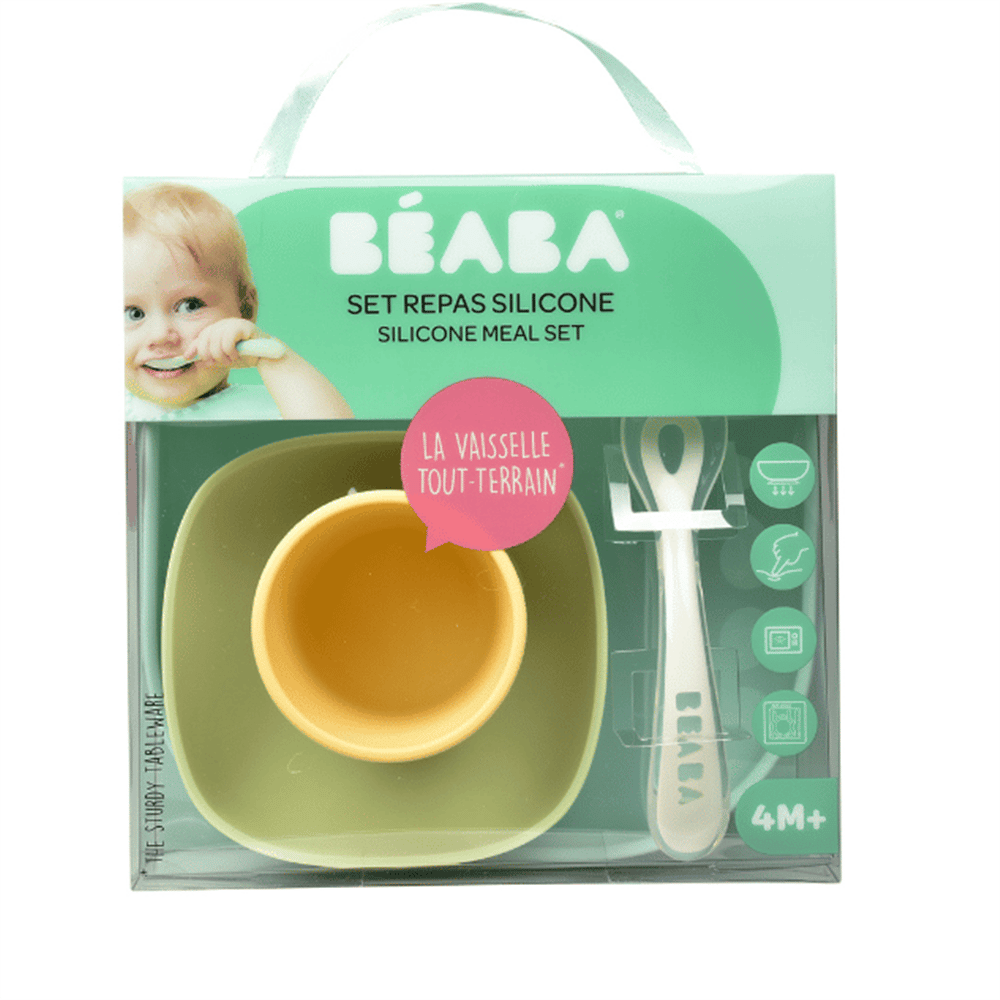 Beaba 4lü Silikon Beslenme Seti - Yellow
