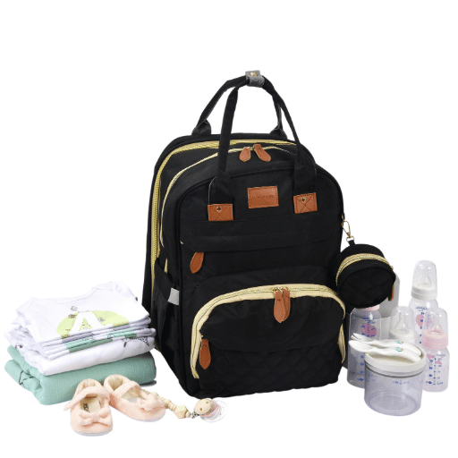 Boule De Petite Mother-Baby Backpack - Black