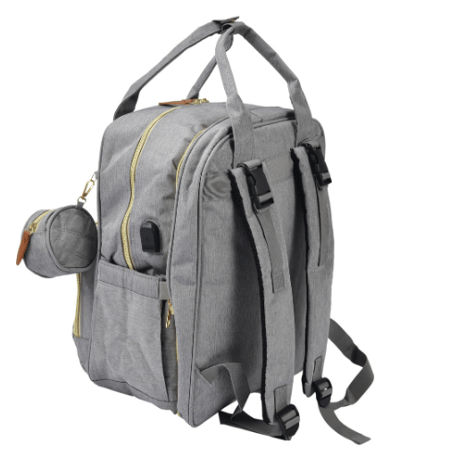 Boule De Petite Mother-Baby Backpack - Grey