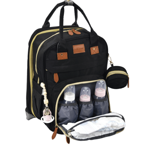 Boule De Petite Mother-Baby Backpack - Black