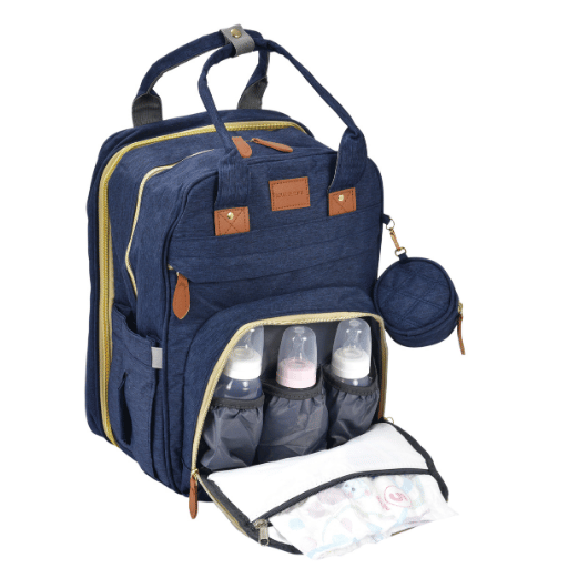Boule De Petite Mother-Baby Backpack - Dark Blue