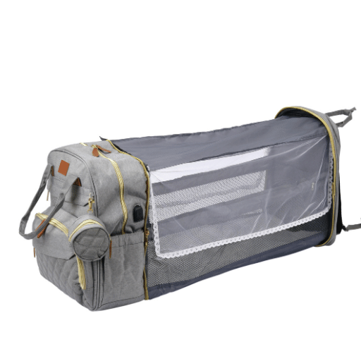 Boule De Petite Mother-Baby Backpack - Grey