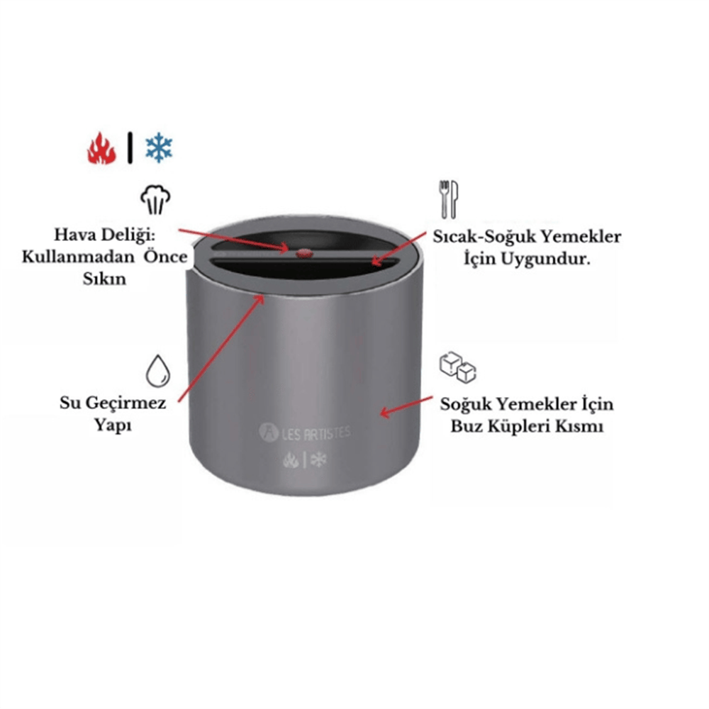 Les Artistes Paris Thermal Insulated Steel Food Thermos 700ML - Nectar