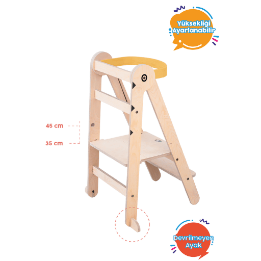 Mamatoyz Ahşap Katlanabilir Öğrenme Kulesi Bird