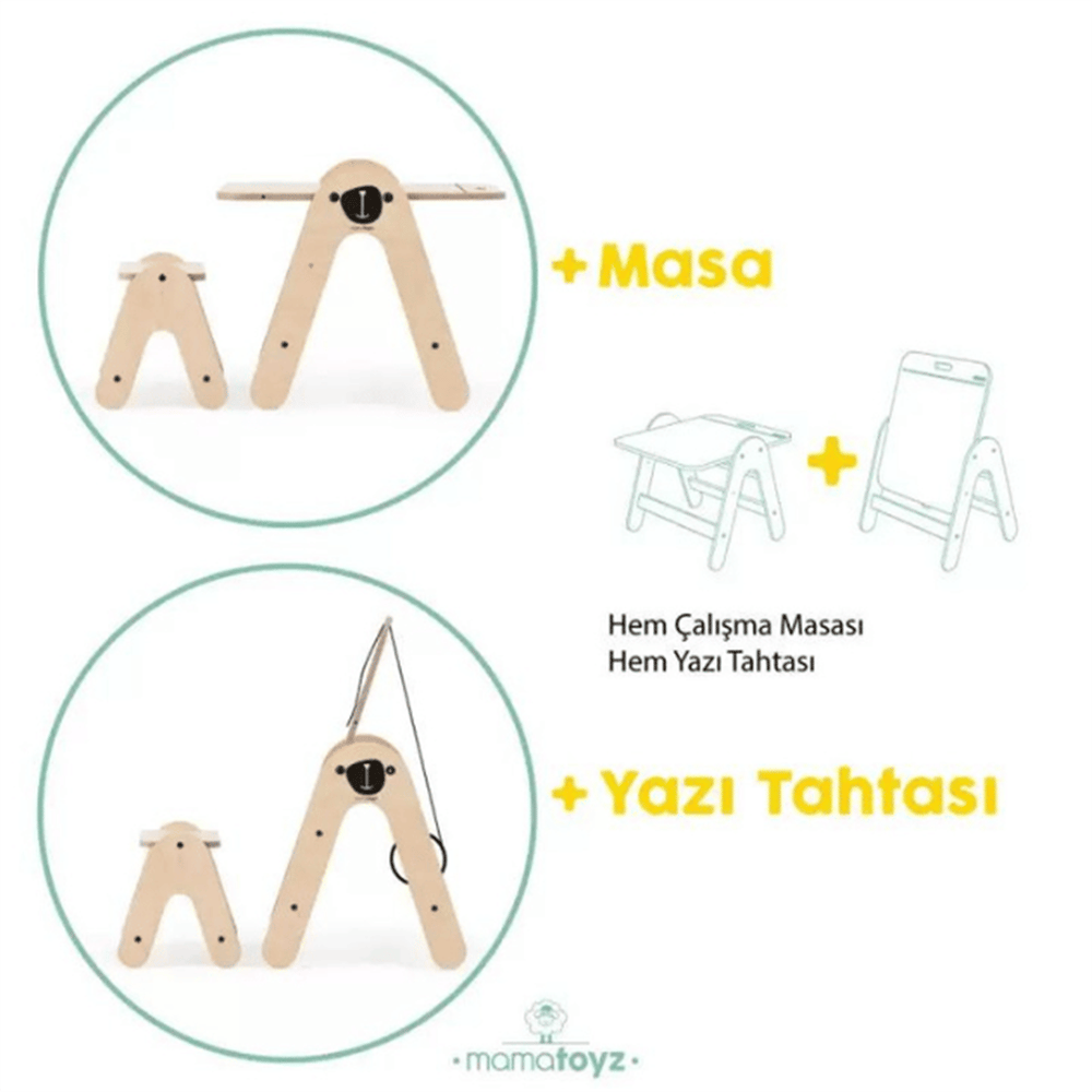 Mamatoyz Aktivite Masası ve Yazı Tahtası - Ayı