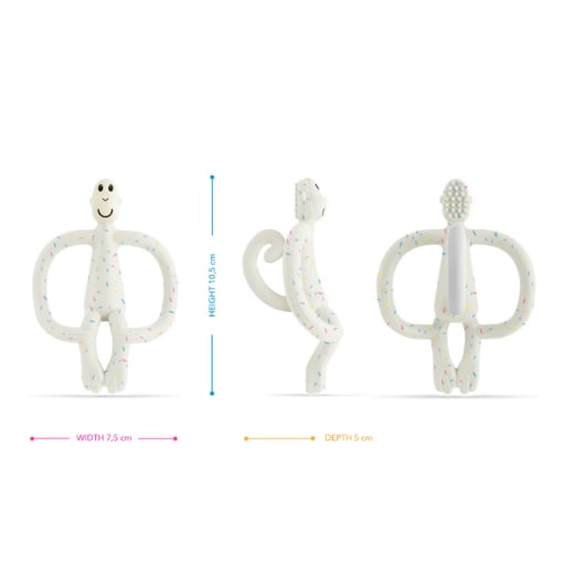 Matchstick Monkey Silicone Teether Monkey Confetti
