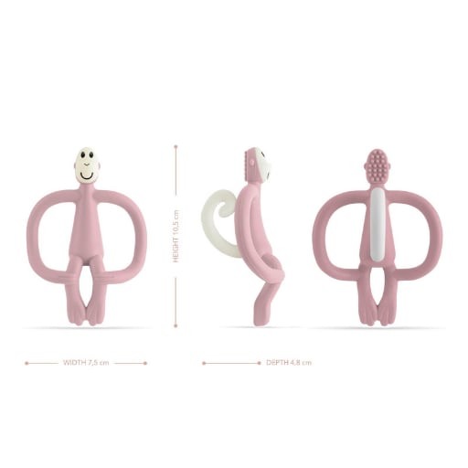 Matchstick Monkey Silicone Teether Pink