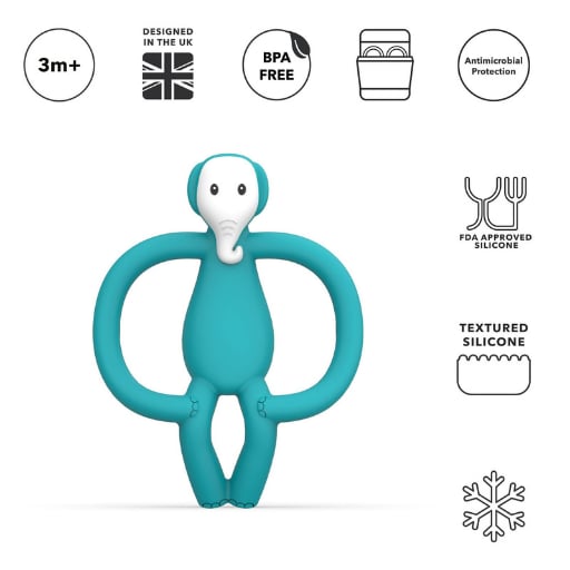 Matchstick Monkey Silicone Teether - Echo Elephant