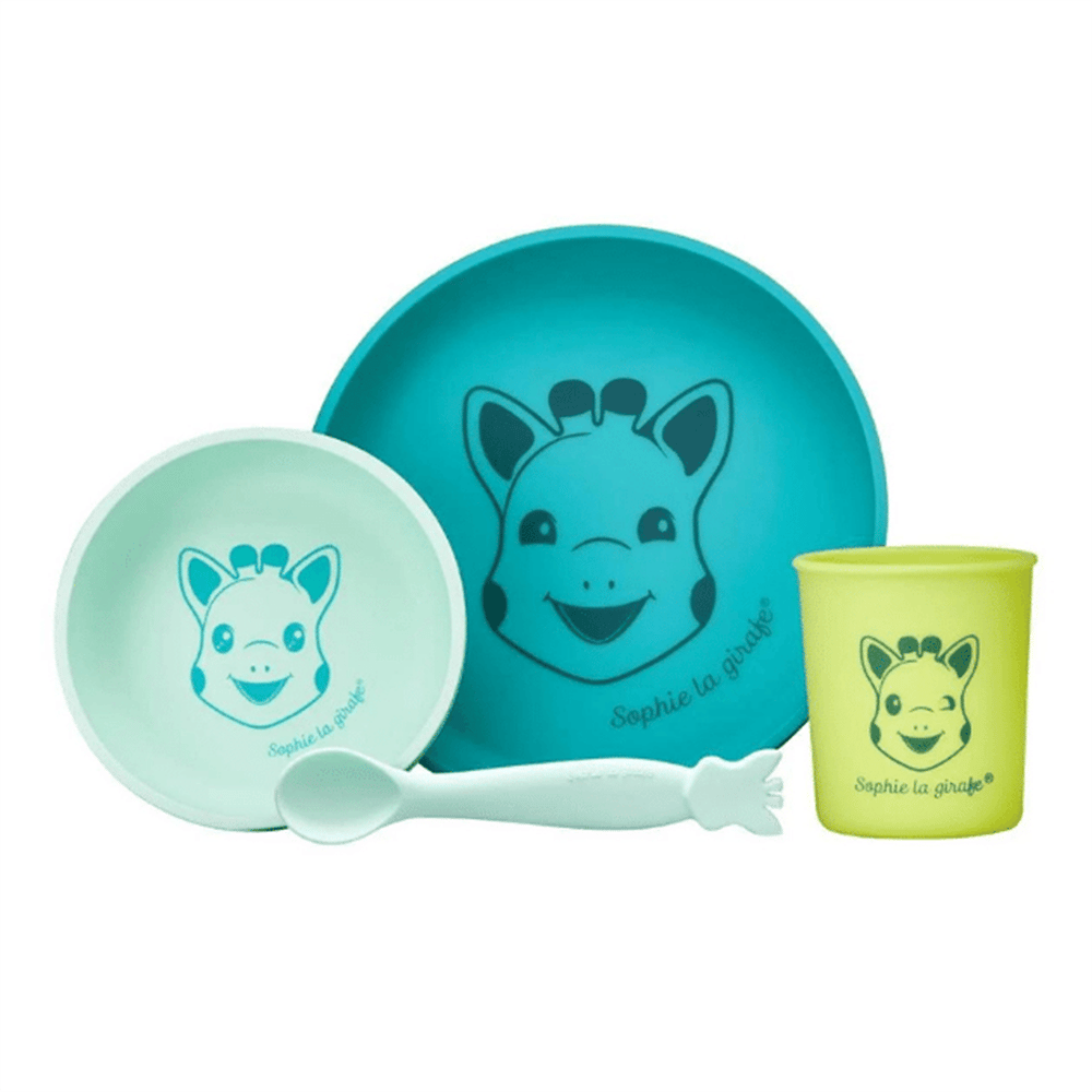 Sophie la Girafe Silicone Feeding Set Blue