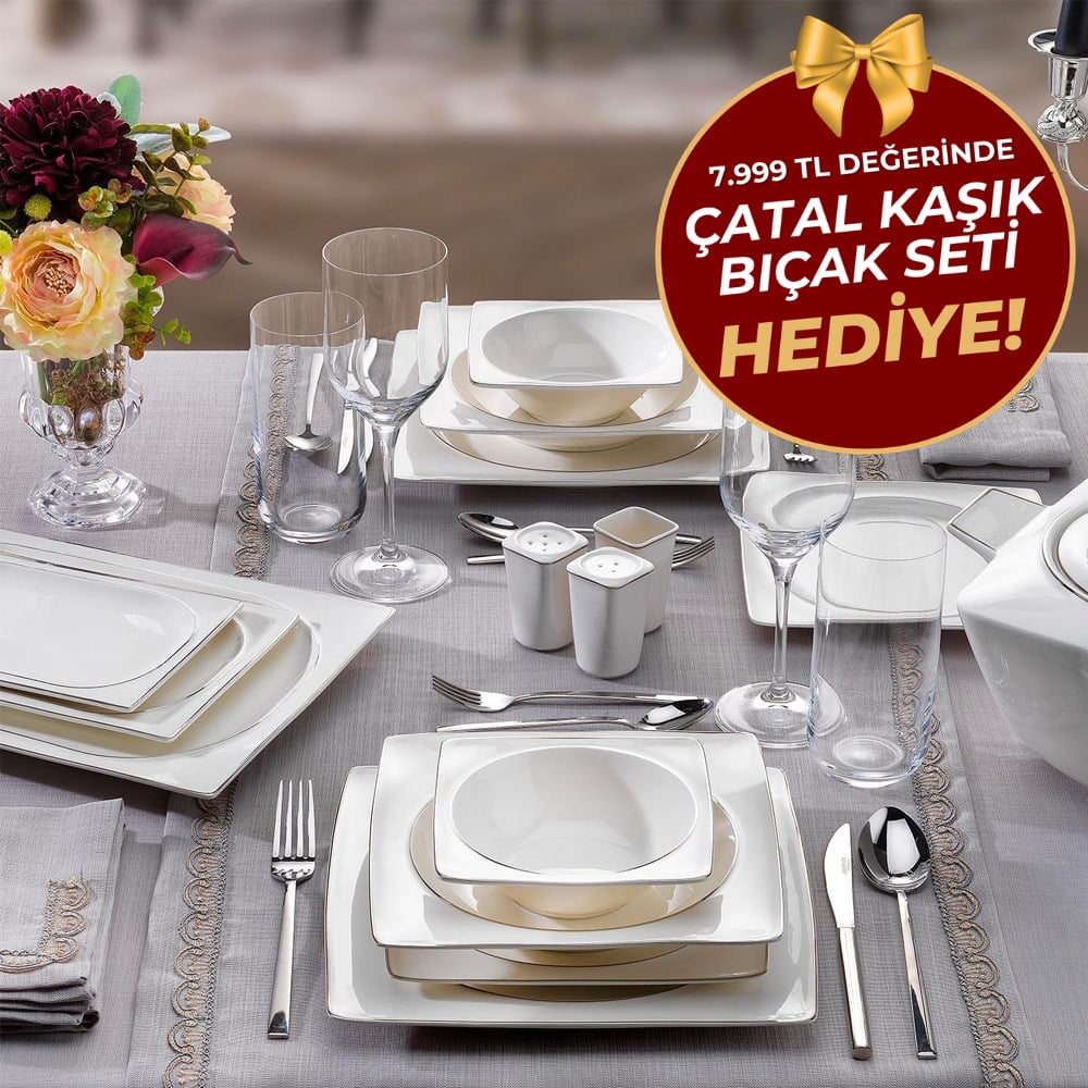 Schafer 1s2407-01001-plt01 Glamor Pure  60 Prç Yemek Takım Platin