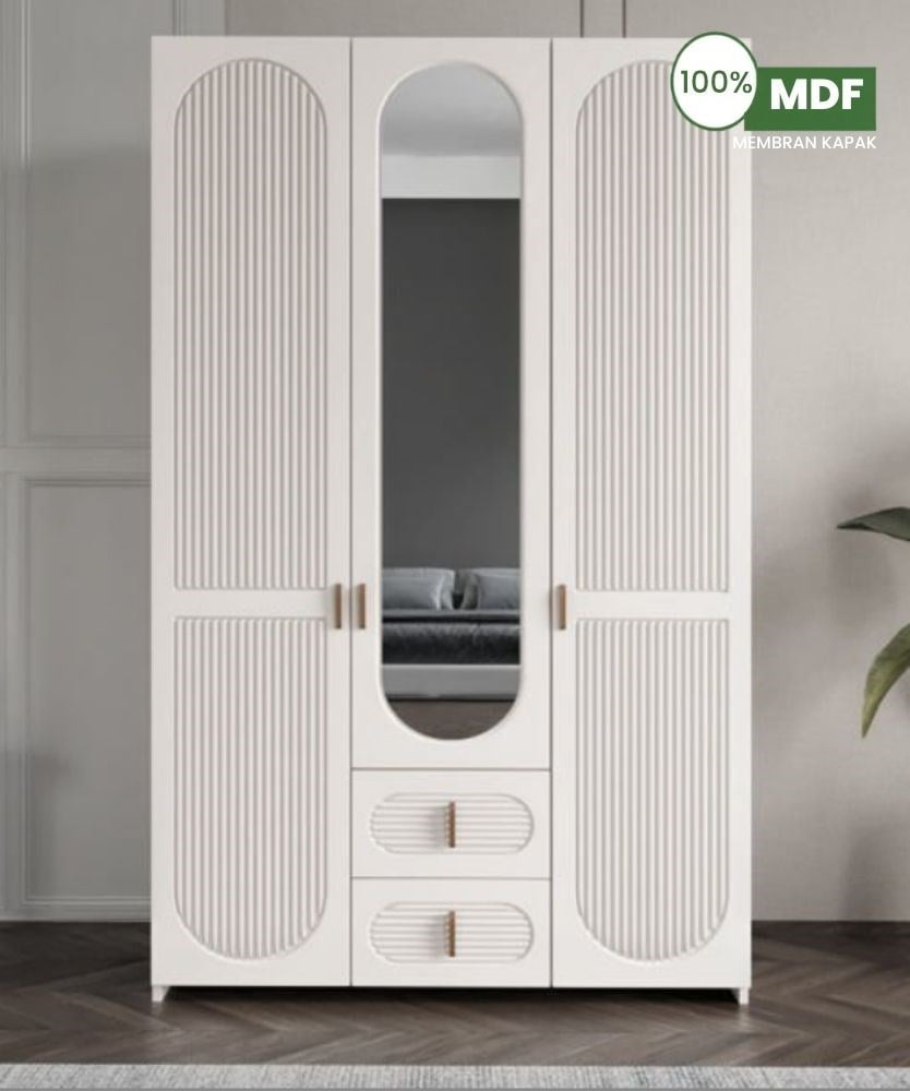 Marcastil Elvira 3 Kapılı Dolap MDF