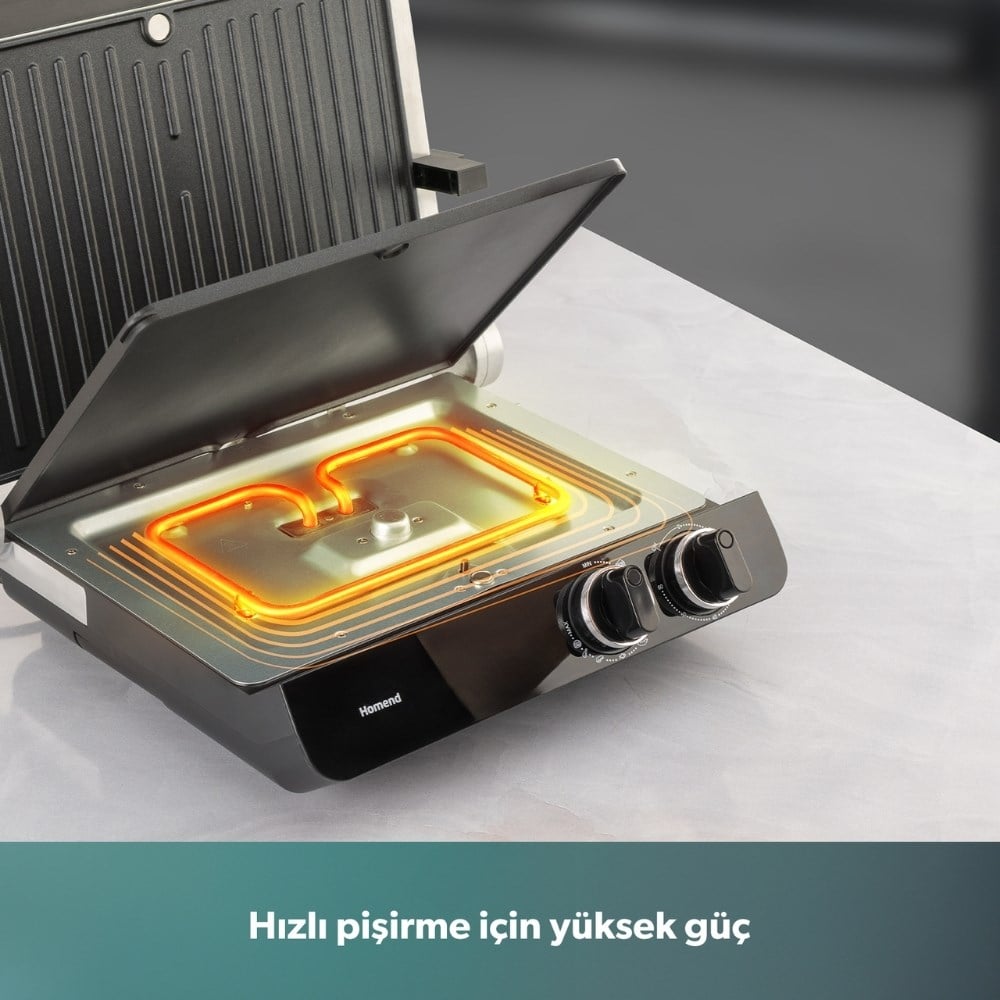 Homend Grillant 1342H XL Tost Makinesi İnox