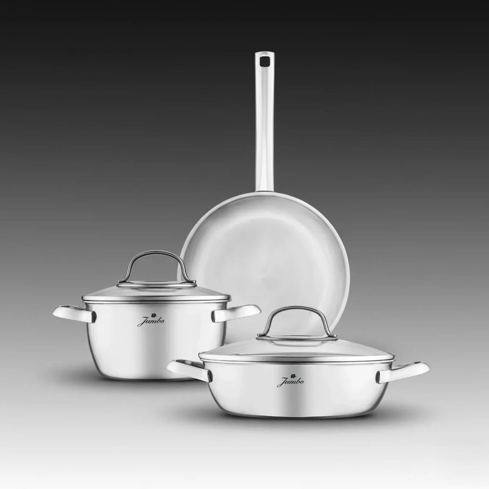 Jumbo Athena 3 Ply 5 Parça Tencere Seti Web